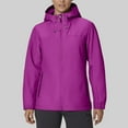 thumbnail image 7 of ChicHaven Waterproof Rain Jacket for Women Packable Rain Slicker Raincoats Women's Windbreaker for Spring Fall Purple XL, 7 of 7