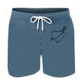 thumbnail image 4 of Mens Casual Pantalones Cortos en Forma de Corazón Impreso Cordón Bolsillo Playa, Poliéster Spandex para Primavera Verano Al Aire Libre Y Diario, 4 of 8