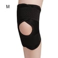 thumbnail image 3 of Kearding Soporte de rodilla Protector de articulaciones profesional Hombres Mujeres Presurizado Transpirable Banda fija Baloncesto Equitación Cables de audio/vídeo Negro/Pie izquierdo/M, 3 of 6