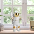 thumbnail image 4 of Figuras de astronauta para niños, estatuas de astronautas, adornos, 9 figuras de mesa de acción, manualidades, regalo, 5, 8, decoración de astronautas para niños vivos Posición dorada, 4 of 8