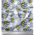 thumbnail image 1 of Soimoi White Poly Georgette Fabric Leopard & Wild Animal Skin Print Fabric by The Yard 52 Inch Wide, 1 of 3