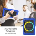 thumbnail image 2 of XYX For iPad 9th/8th/7th Generation 10.2 inch Case, 360 Rotating Shockproof Cover with Stand, Screen Protector, Shoulder Strap, Blue, 2 of 7