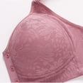 thumbnail image 5 of Dwellite Bra for Women 2026 Front Closure No Underwire Comfort Senior Wireless Full Coverage Bra Pink 40, 5 of 6