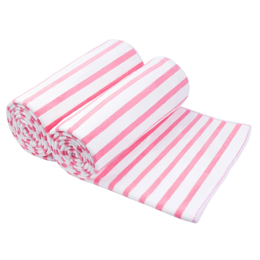 Cabana Stripe Bath Towel Beach Towel 2 Piece Multi purpose Towels for