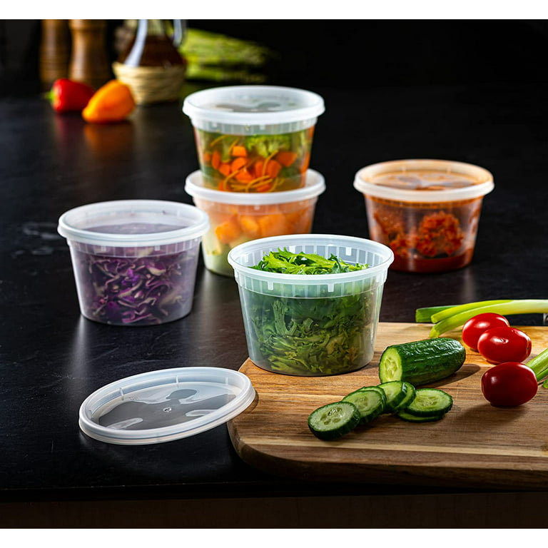 Pantry Value 16 Oz Deli Containers with Lids Food Prep Containers, 48-Pack  