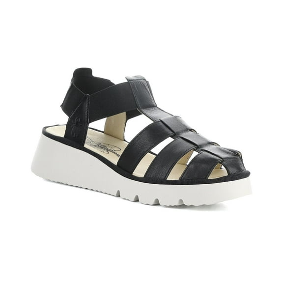 FLY London Pefi Leather Wedge Sandal, 37