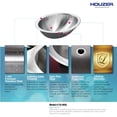 thumbnail image 5 of Houzer Opus 18 inch Stainless Steel Undermount Oval Bowl Bathroom Sink without Overflow - CH-1800-1, 5 of 7