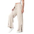 thumbnail image 6 of GILIGEGE Cotton Linen Pants for Women Lightweight Slacks Loose Fit Summer Pants Trousers Long Pant Flowy Wide Leg Trousers Breathable Linen Pant Soft Comfy Long Lounge Pants for Summer Dress Pants M, 6 of 9
