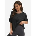 thumbnail image 2 of Summer Tops Womens Solid T Shirts for Women Loose Shirts Basic Tee, 2 of 6