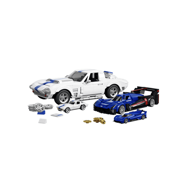 Mattel Brick Shop Hot Wheels Cadillac GTP & Corvette Bundle