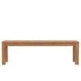 thumbnail image 3 of Alpine Furniture Aiden Wood Dining Bench in Weathered Natural (Brown), 3 of 10
