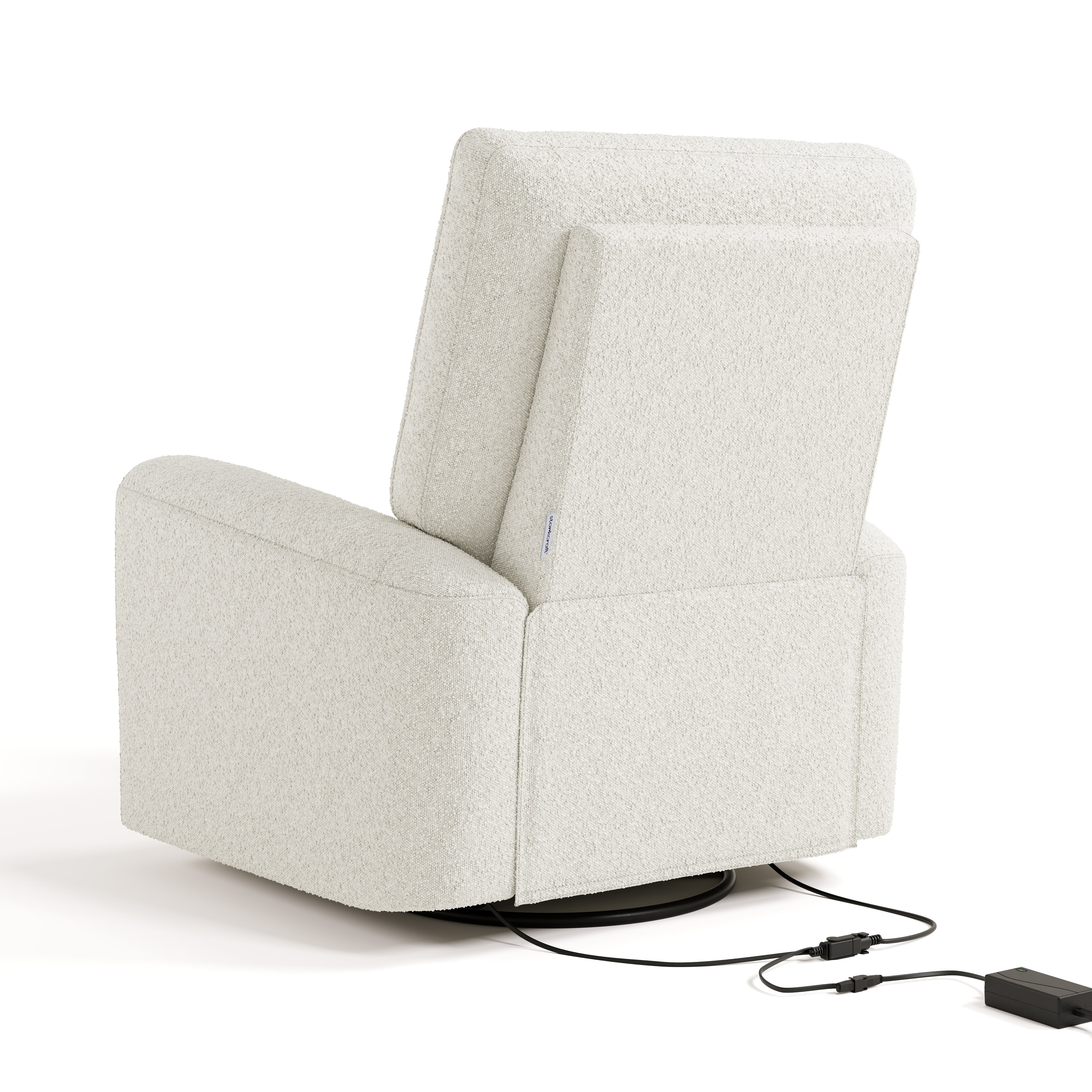 Art of Nursery by Storkcraft Sorrento Deluxe Power Recliner Swivel Glider, Ivory Boucle