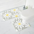 thumbnail image 5 of EVNELE Toilet Rugs U Shaped, Gray Toilet Mat Cute Daisy Contour Bath Rug, Thick Soft Machine Washable Toilet Carpet, Non Slip Bathroom Floor Mats Super Absorbent Microfiber Bath Rugs, 20"x24", 5 of 6