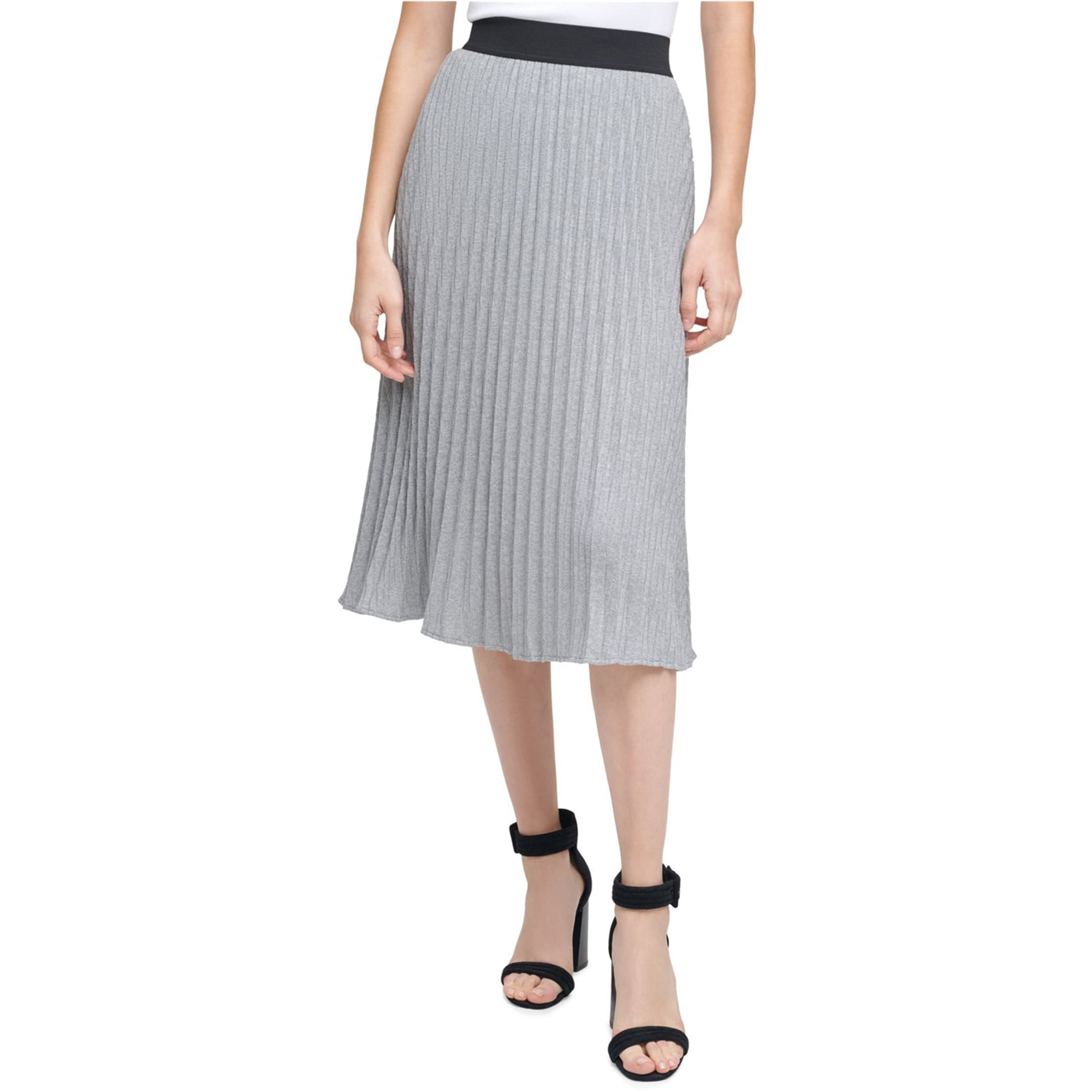 Calvin Klein Womens Pleated Midi Skirt, Grey, X-Large | Walmart Canada