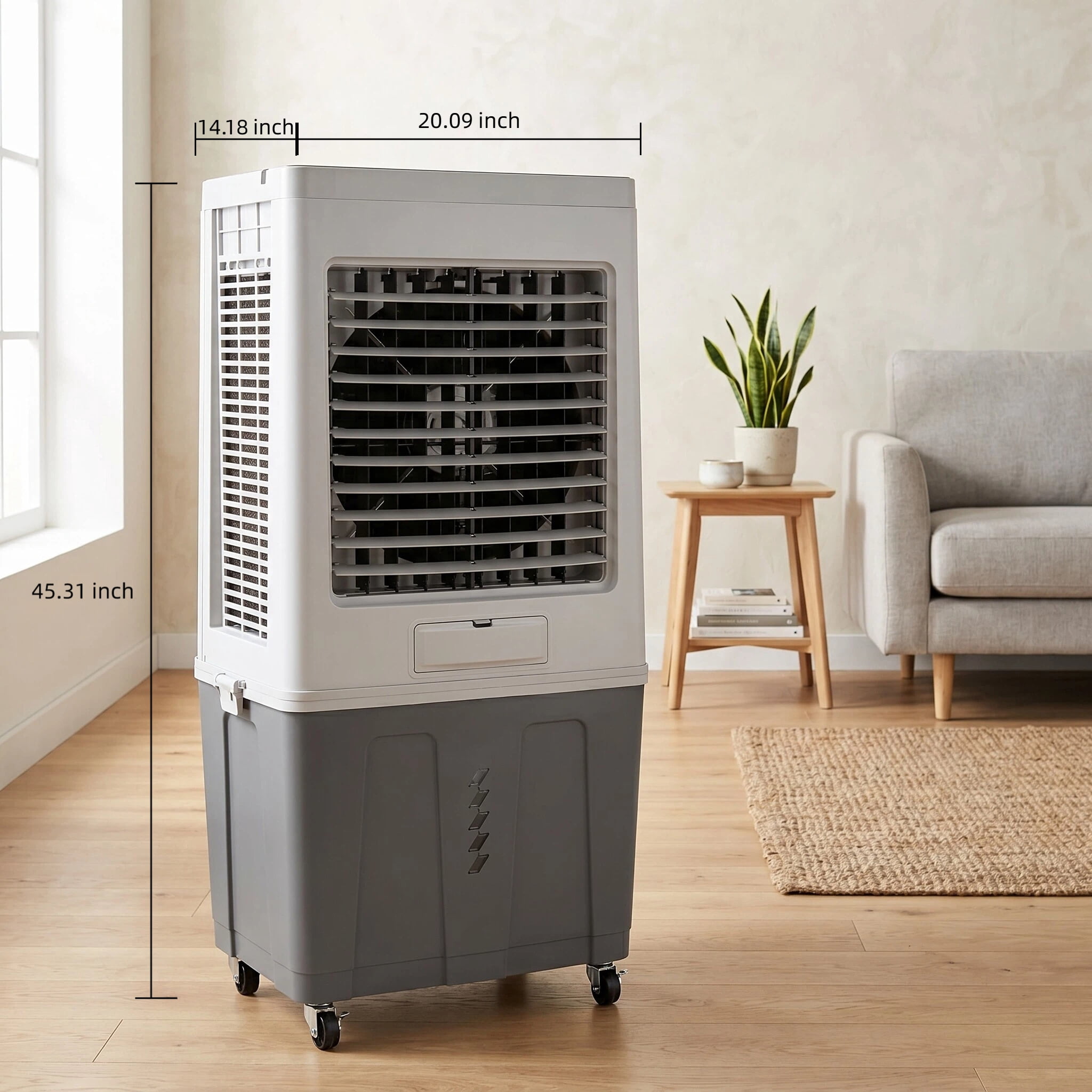 Portable Air Conditioners,7000 CFM Swamp Cooler with3 Speed, 120°Swing, 7.5H Timer, 13.74-Gallon Water Tank Evaporative Air Cooler Long Cooling for Garage, Yard, Indoor