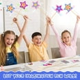 thumbnail image 5 of 59 Pcs Star Princess Fairy Wands Kit Make Your Own Princess DIY Art Craft Magical Wand Include 18 Star Wooden Fairy 9 Gem Stickers 20 Ribbons 12 Markers Party Supply, 5 of 6
