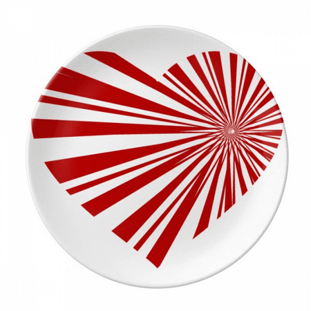 

Red Valentine s Day Heart Bloom Plate Decorative Porcelain Salver Tableware Dinner Dish
