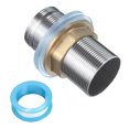 thumbnail image 1 of Unique Bargains 2"Faucet Mount Extension Shank Stainless Steel Threaded Pipe Lengthen Mounting Shank with Nut Gasket Silvery 1PCS, 1 of 6