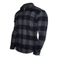 thumbnail image 4 of Camisa Franela De Cuadros Gris Oscuro Hombre Slim Fit, 4 of 5