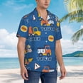 thumbnail image 2 of Lsque Construction Vehicles pattern Hawaiian Shirt for Men, Unisex Summer Beach Casual Short Sleeve Button Down Shirts-X-Large, 2 of 9