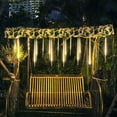 thumbnail image 5 of Guirnalda de luces LED para lluvia de meteoritos para exteriores, 30/50 cm, forma de gota de lluvia, para decoración navideña, fiestas y jardines, 5 of 5