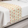thumbnail image 2 of Rooster Bed Runner, Pattern Easter Hens and Flowers Illustration, Decorative Accent Bedding Scarf for Hotels Homes and Guestrooms, Queen, Ivory Pink, by Ambesonne, 2 of 2