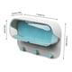 thumbnail image 4 of Injueey Caja de ducha para colgar en la pared a prueba de agua, soporte de joyería, ganchos, organizador de cosméticos, pegatina que no deja marcas, Almacenamiento y organización del hogar Azul Injueey HA009482-01B, 4 of 6