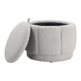 thumbnail image 6 of Lanyard Storage Ottoman in Fog Light Gray Fabric Fully Assembled, 6 of 9