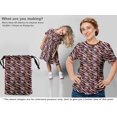thumbnail image 5 of oneOone Velvet Brown Fabric Abstracts Dress Material Fabric Print Fabric By The Yard 58 Inch Wide, 5 of 5