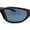 Matte Black - Black, variant on Mens Rimless Oval Round Sport Wrap Around Plastic Y2K Sunglasses White - Black