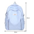 thumbnail image 2 of Mochila informal para estudiantes, mochilas escolares de estilo japonés con colgante de flores (azul) Tmvgtek Para Estrenar, 2 of 8