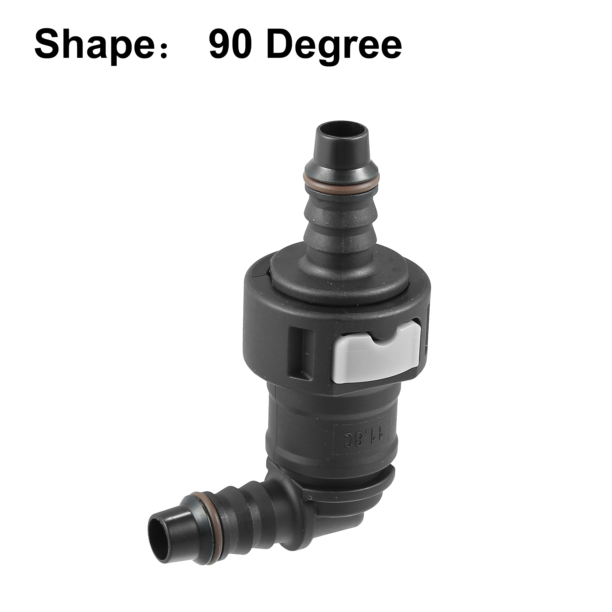 Unique Bargains 2pcs Fuel Line Quick Connect 90 Degree Adapter Connector