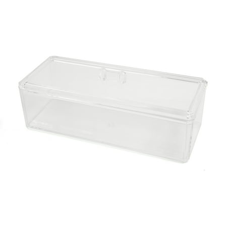 Acrylic Bins - Clear Acrylic Organizer Lipstick Holder Desktop Jewelry Storage Box Cotton Swabs Box Cotton Balls Case with Cover