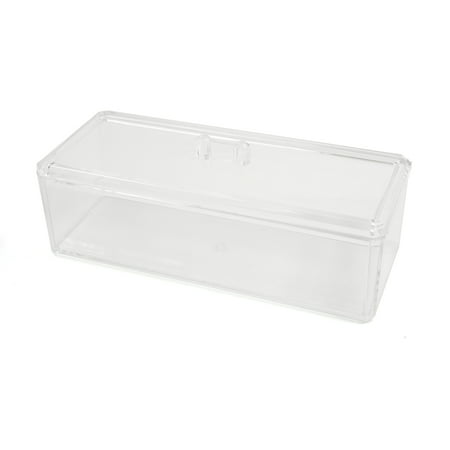 Clear Acrylic Rectangle Makeup Storage Box Cosmetic Holder Case Jewelry ...