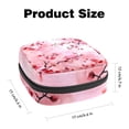 thumbnail image 2 of Sanitary Napkin Storage Bag, Pink Cherry Blossoms Portable Menstrual Pad Bag for Teen Girls Store Panty Liners Tampons Sanitary Pads for Women Ladies, 2 of 6