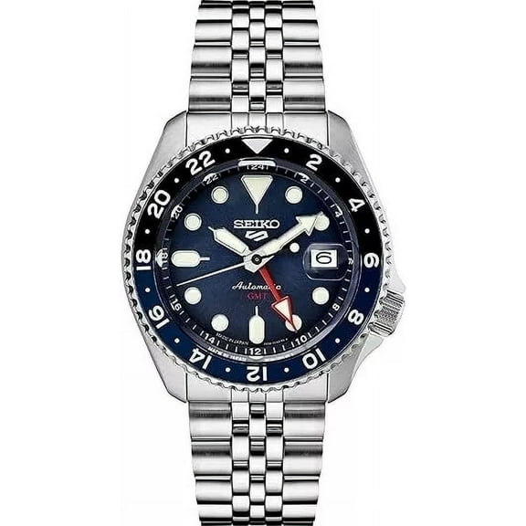 Seiko 5 Sports GMT Men's Stainless Steel Blue Dial Automatic Watch SSK003
