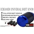 thumbnail image 4 of ICBEAMER Blue Aluminum w/ Carbon Fiber 2.5" Shift Knob, Fit Automatic and 4, 5 and 6 Speed Manual Transmission Vehicles, Interior Car Gear Lever Stick Shift Handle Automotive Replacement Parts, 4 of 8