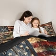thumbnail image 5 of Feelyou Rustic Pike Fish Queen Comforter Set, Retro American Flag Bedding Sets, Farmhouse Wildlife Animal Reversible Bedding Comforter Set, Super Cozy Room Decor, 3 Pieces, 5 of 8