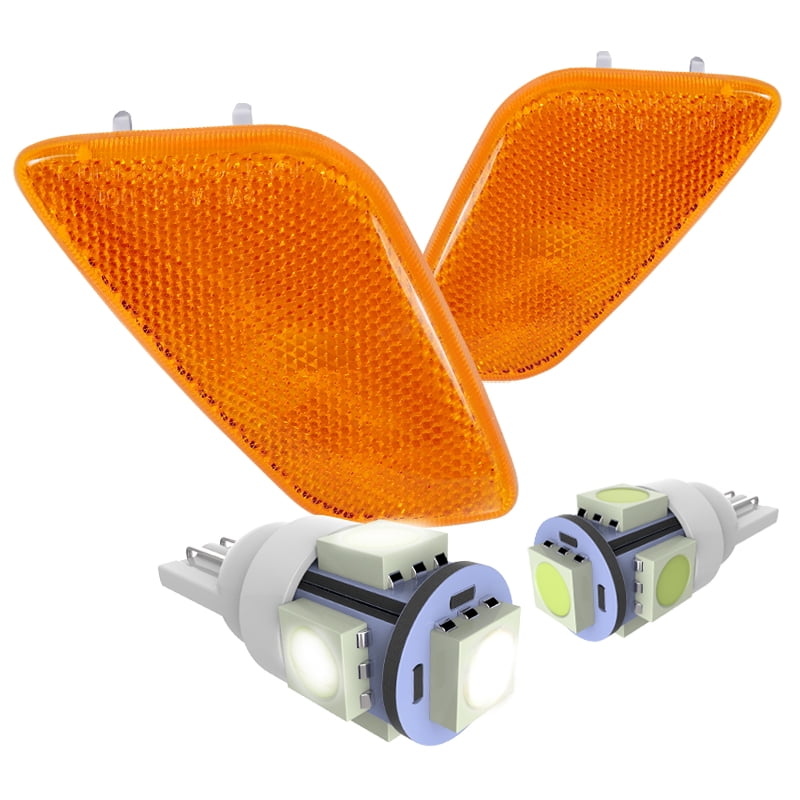 SpecD Tuning for Wrangler Front Amber Side Marker Signal Lights+T10