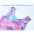 thumbnail image 5 of Girls Leotards for Gymnastics Purple Size 8-9 Years Old One-Piece Sparkle Apparel Bodysuit, 5 of 7