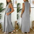 thumbnail image 3 of Bixock Women's Maternity Dress Sleeveless A Line Sundress Loose Casual Maxi Dress with Pockets Baby Shower Pregnancy Dresses for Photoshoot Maternity Outfits Summer Clothings, 3 of 6