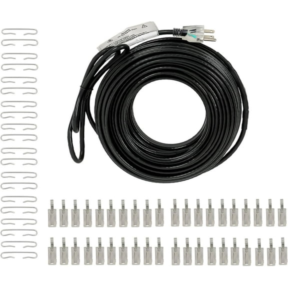 PET-U 100FT Heating Tape for Roof and Gutters, Self-Regulating Heating Cable for Roof Deicing, Keeps Water Flowing at -158℉