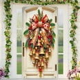 thumbnail image 5 of NWOKYZGH Christmas Door Cover Banner Green Pine Branch Red Bow Hanging Backdrop Photography Decoration 70x35 Inch Outdoor Winter Decor Photography Banner, 5 of 6