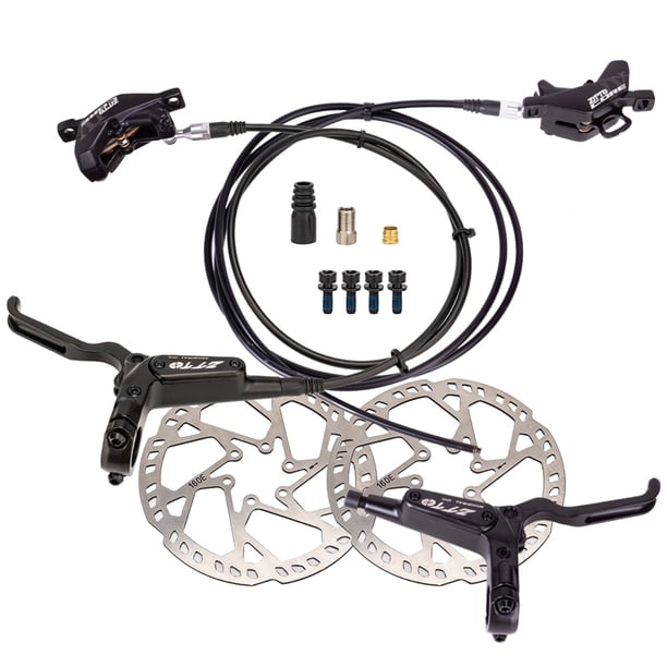 Juego de pinzas de freno hidráulicas MTB de 4 pistones con rotores de disco de 160 180 203 mm