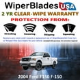thumbnail image 2 of 2004 Ford F150 F-150 Beam Wiper Blades Wipers w/2yr Warranty (Set of 2) (WiperBladesUSA), 2 of 5