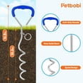 thumbnail image 4 of Petbobi Dog Stake , Heavy Duty Dog Anchor for Small to Large Dogs Up to 120lbs, Blue, 16'', 4 of 7