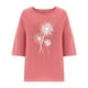 thumbnail image 4 of Fiudx Camisetas para Mujer Camiseta Informal de Manga Corta con Cuello Redondo y Estampado para Mujer a La Moda, 4 of 4