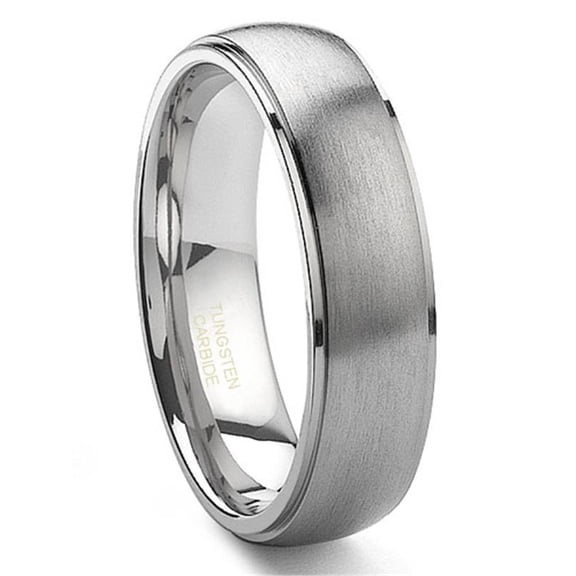 Andrea Jewelers 6MM Tungsten Carbide Satin Finish Wedding Band Ring Sz 8.0