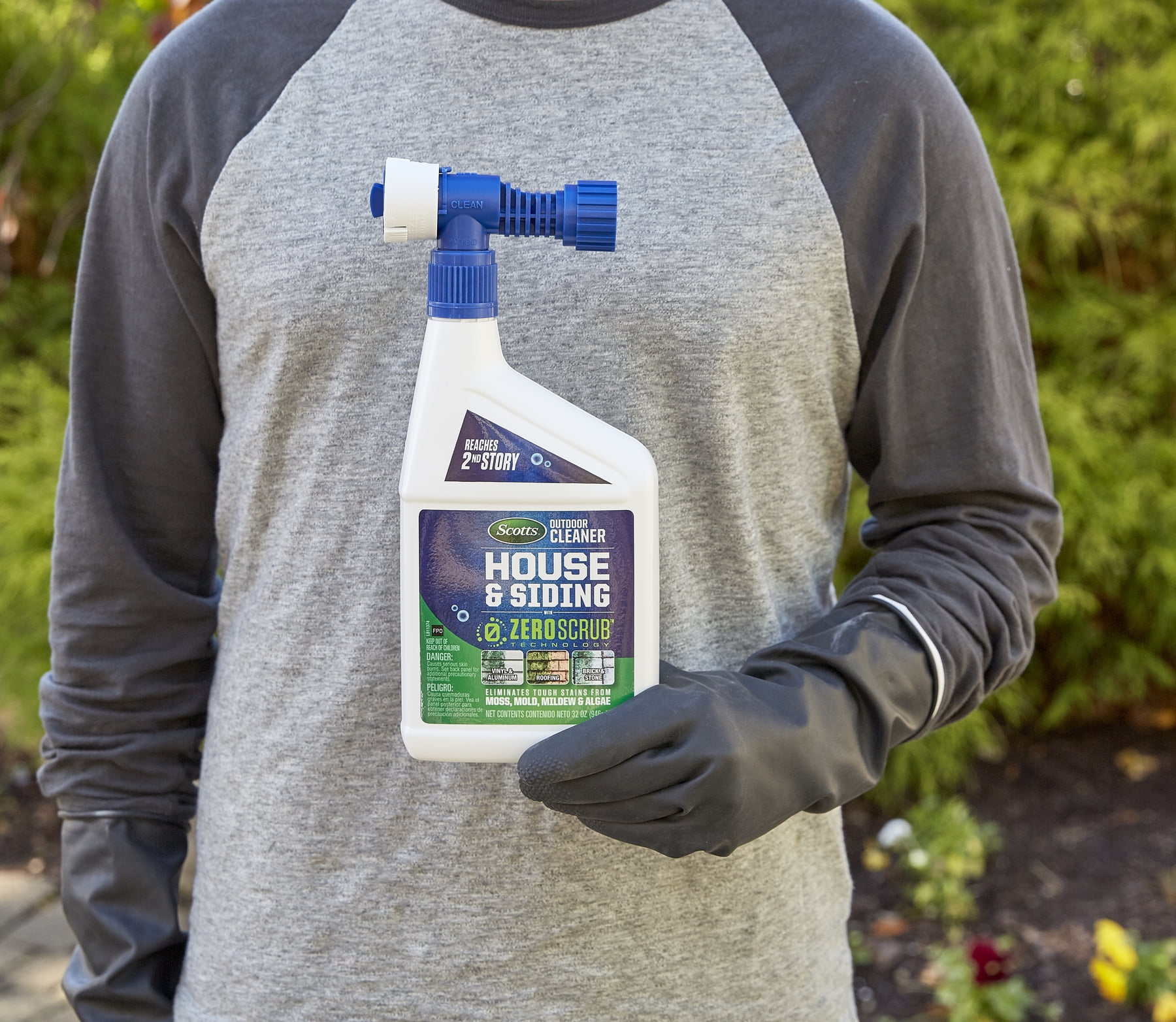 Scotts Outdoor Cleaner House and Siding with ZeroScrub Technology, Ready-to-Spray 32 oz