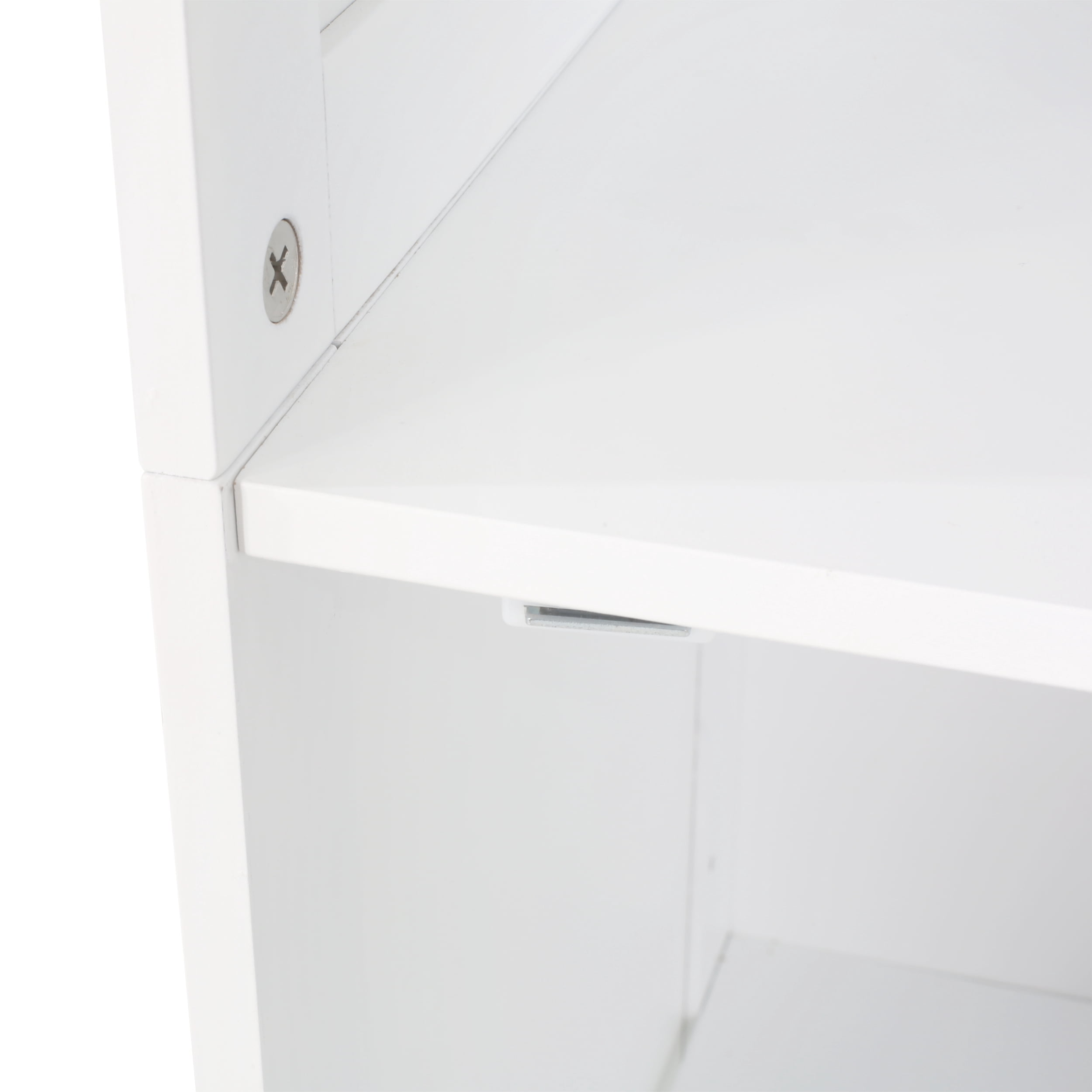 Noble House Yehuda Modern Free Standing Bathroom Linen Tower Storage Cabinet, Matte White